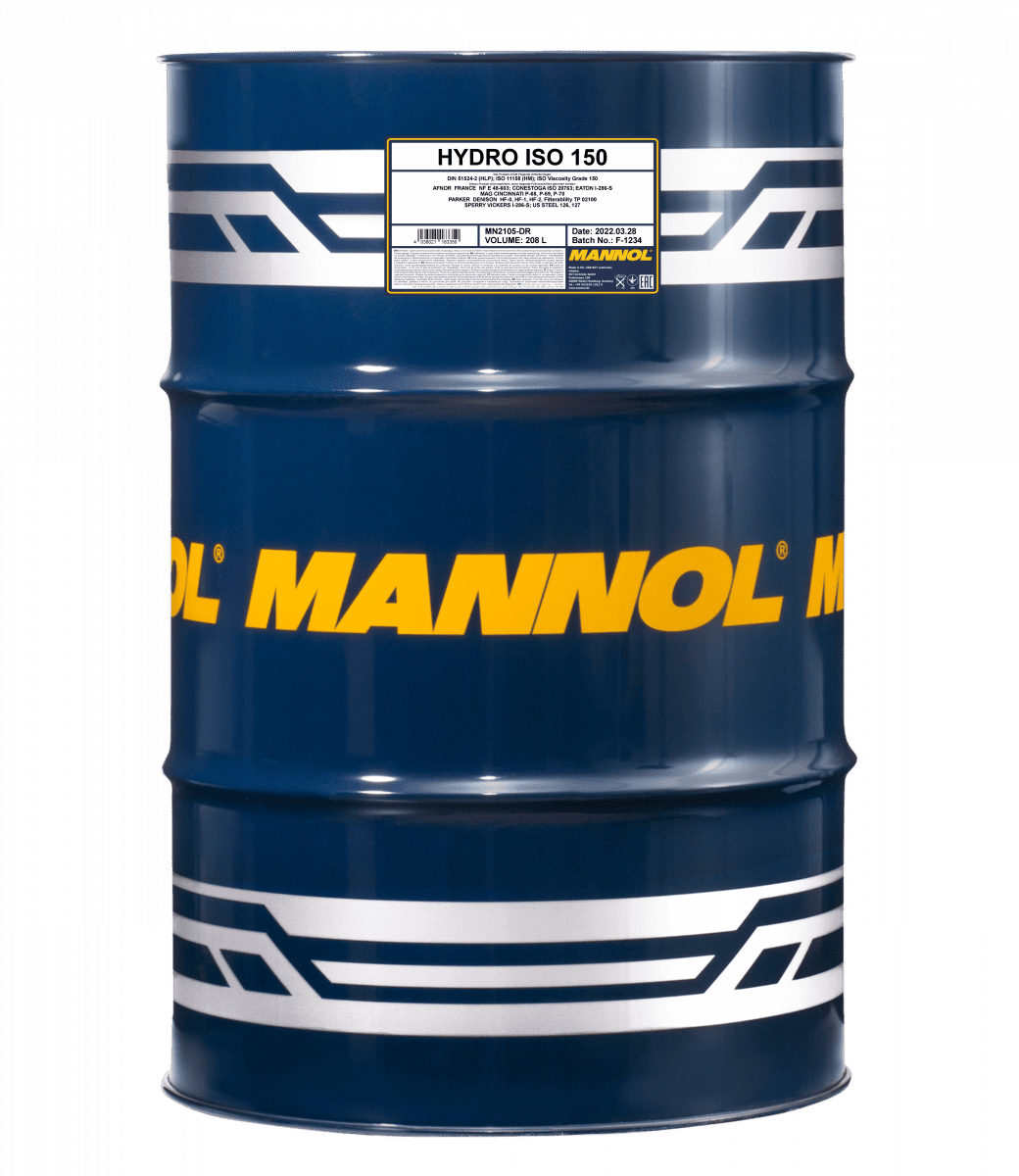 Олива гідравлічнa MANNOL Hydro ISO 150, 208л (MN2105-DR)